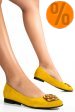 Pantofi galbeni piele naturala intoarsa 2s7756br