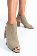 SANDALE BEJ PIELE NATURALA INTOARSA 1S77790