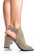 SANDALE BEJ PIELE NATURALA INTOARSA 1S77790