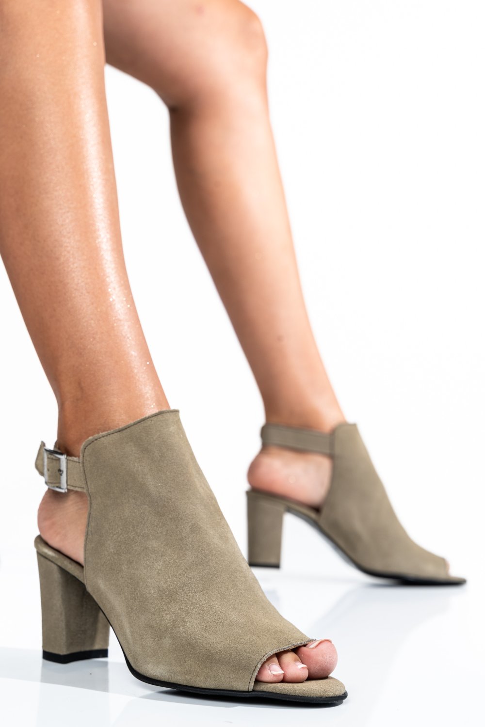 SANDALE BEJ PIELE NATURALA INTOARSA 1S77790