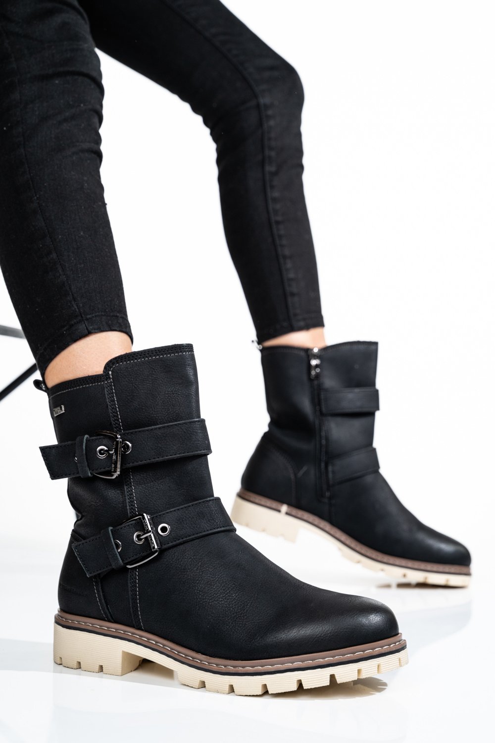 TOM TAILOR, GHETE FEMEI NEGRE 4S77298307
