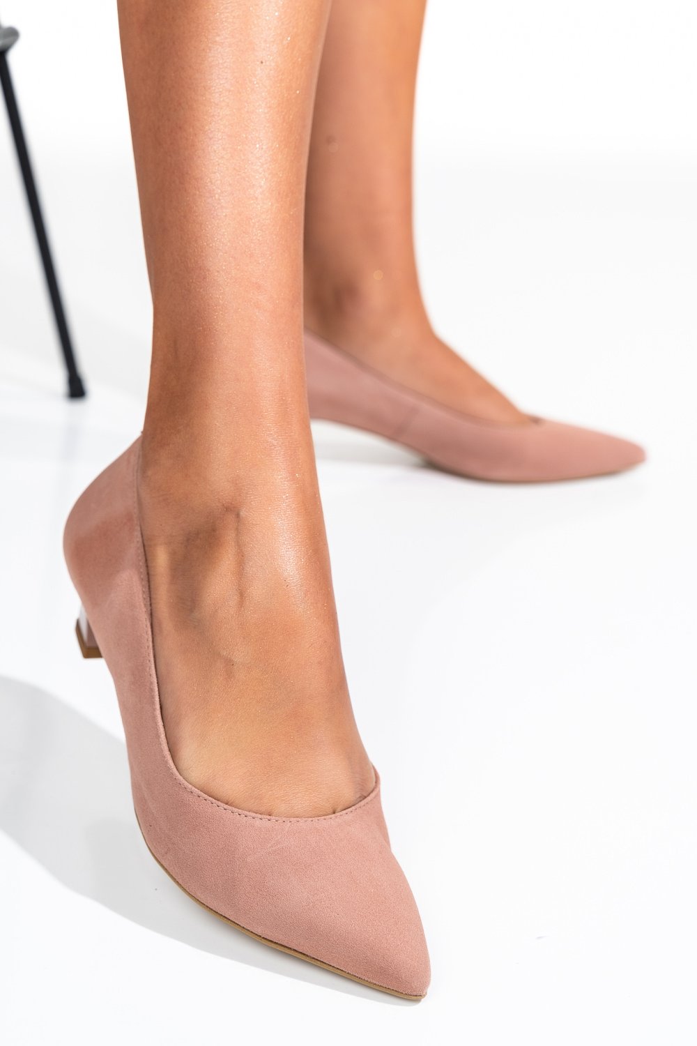 PANTOFI ROZ PIELE NATURALA INTOARSA 1931P