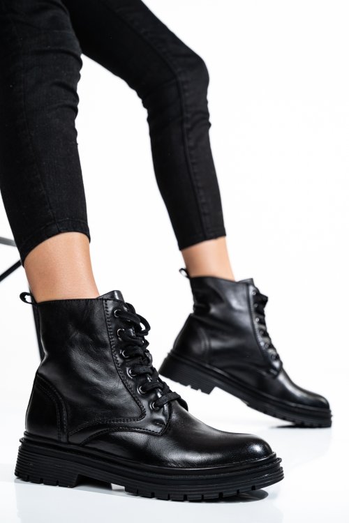 Ghete femei piele naturala negre 8s77514