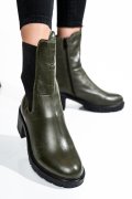 GHETE DAMA PIELE NATURALA VERZI TOC MIC 8S77799
