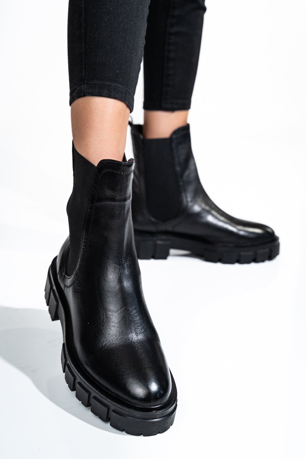 GHETE DAMA PIELE NATURALA NEGRE 8S77568
