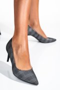 PANTOFI DAMA GUBAN PIELE NATURALA INTOARSA NEGRU ALB 12S7718