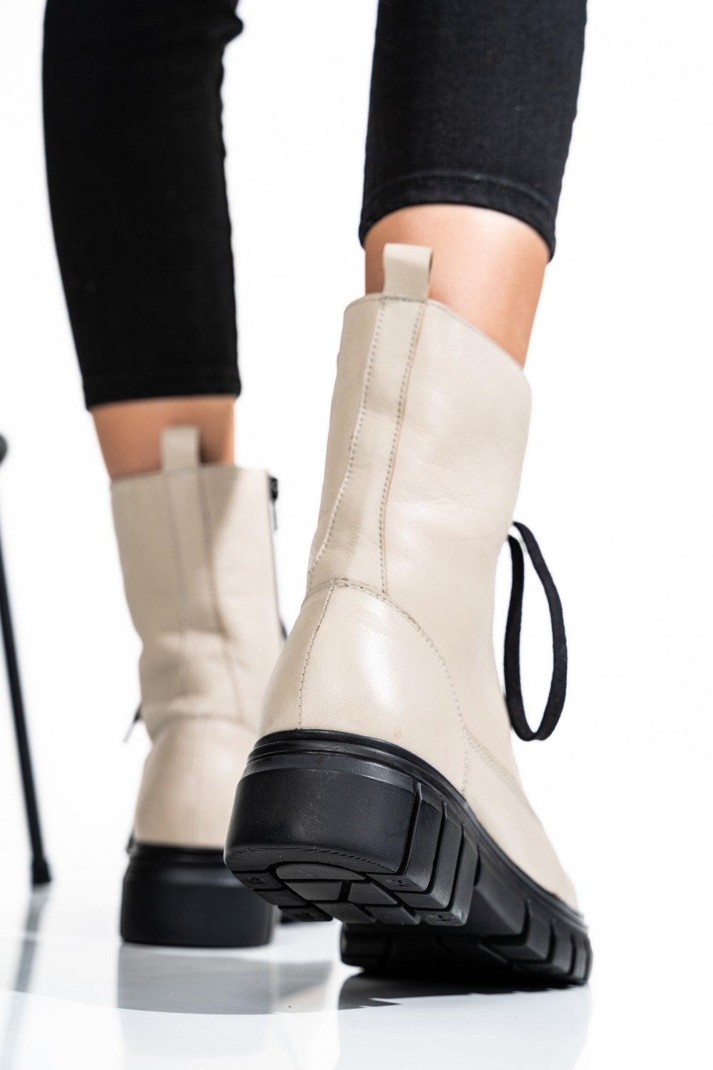 GHETE DAMA PIELE NATURALA CREM 8S77620-A