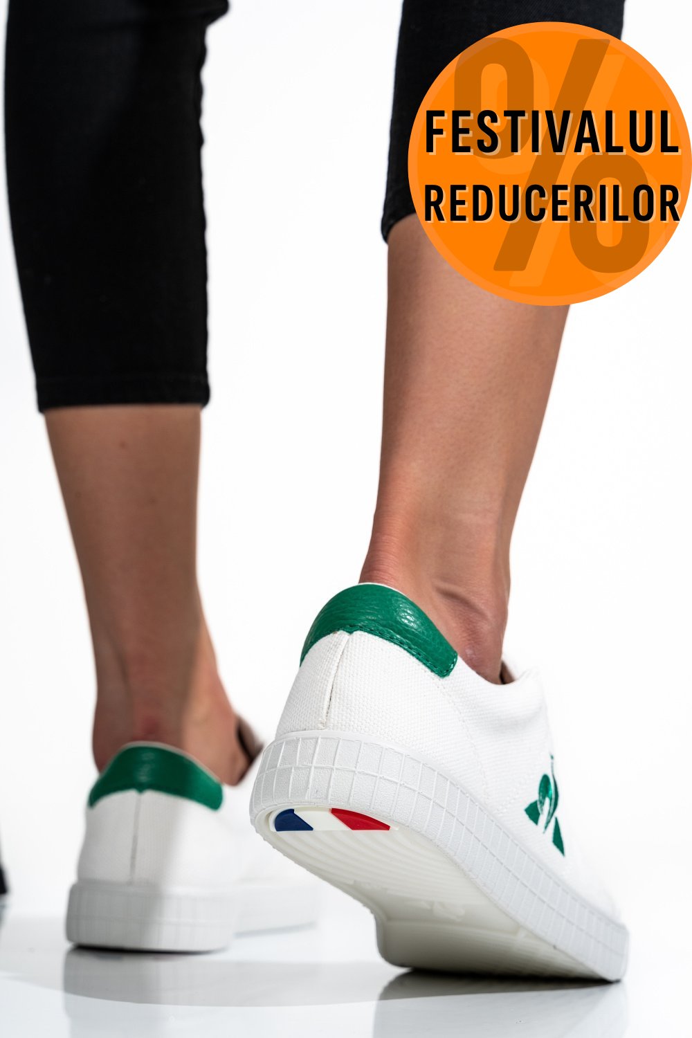 LE COQ SPORTIF, PANTOFI SPORT WHITE GREEN TENNIS