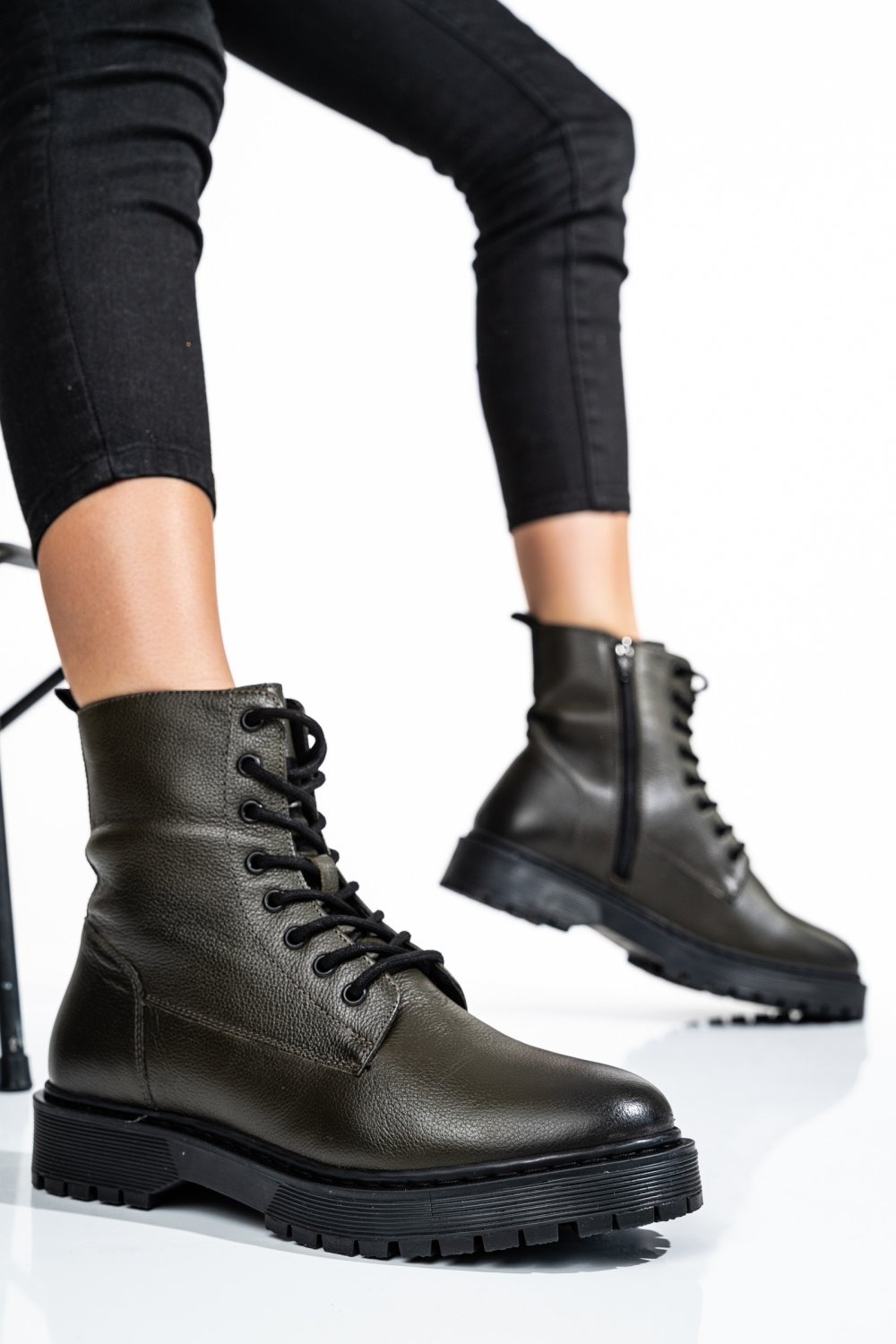 GHETE FEMEI PIELE NATURALA KHAKI 2S77YY0110201