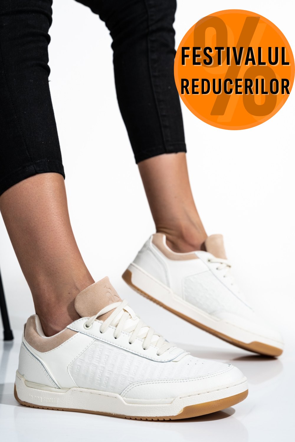 LE COQ SPORTIF, PANTOFI SPORT WHITE PARK W MONOGRAMME