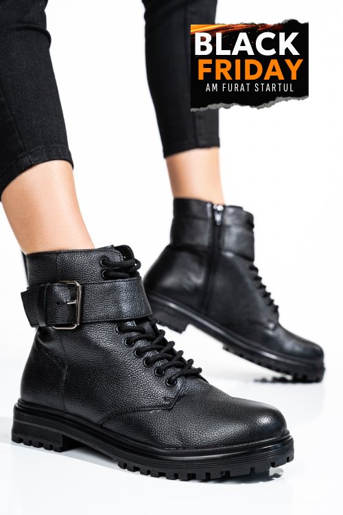 Ghete femei piele naturala negre 2s77yy0090201