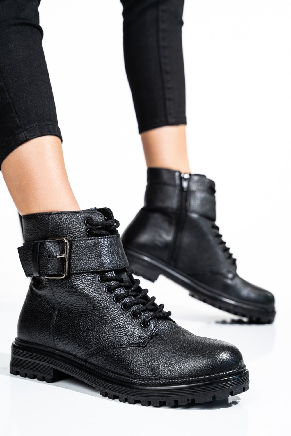 GHETE FEMEI PIELE NATURALA NEGRE 2S77YY0090201