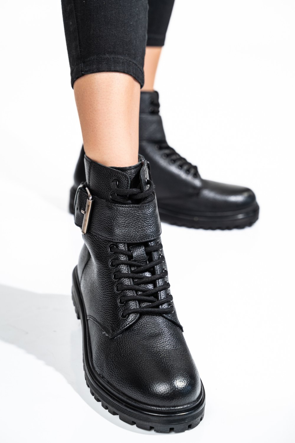 GHETE FEMEI PIELE NATURALA NEGRE 2S77YY0090201