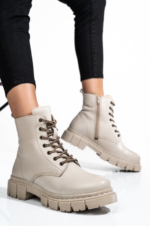 Ghete femei piele naturala crem 2s77ll0040201