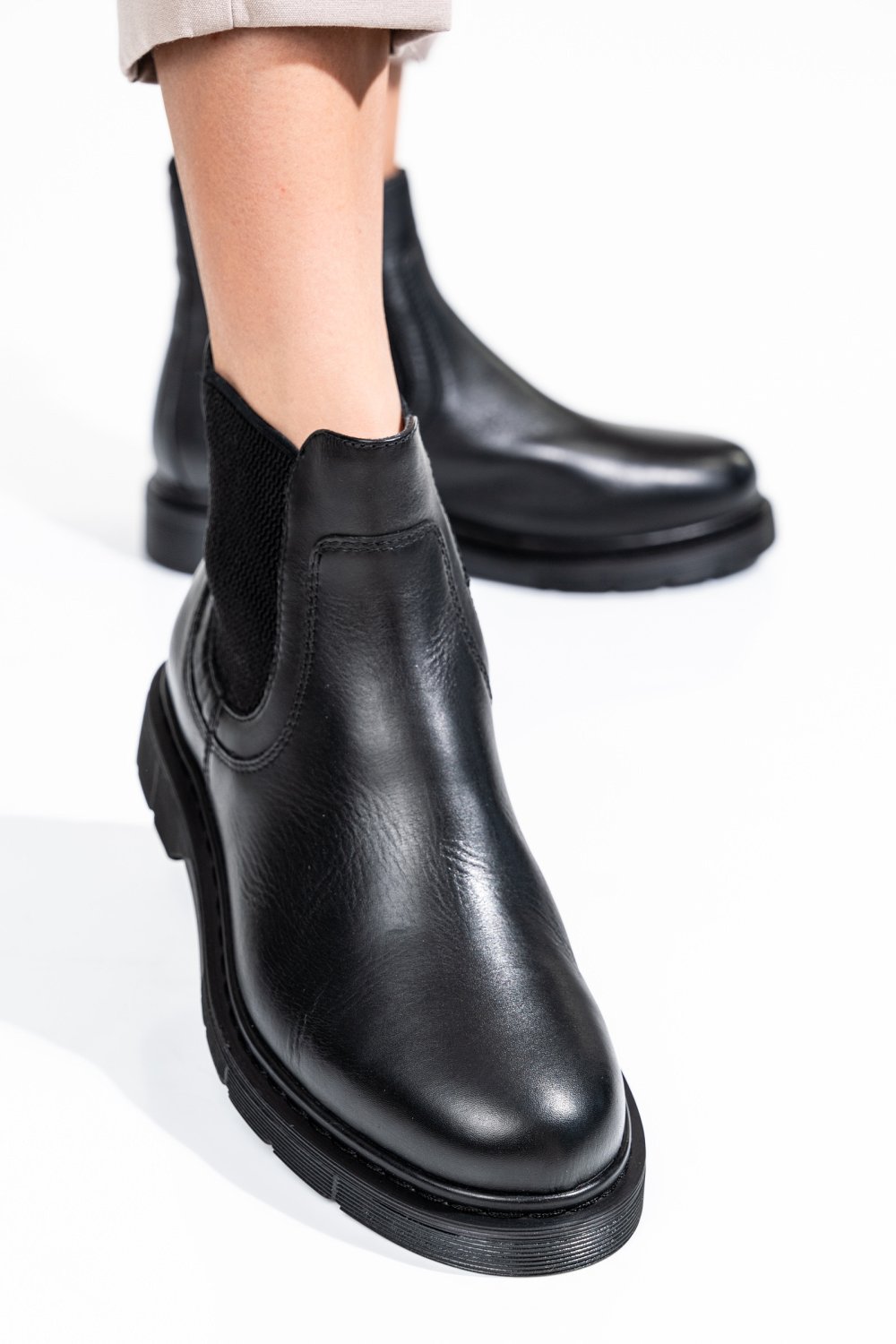 GHETE FEMEI PIELE NATURALA NEGRE WS77H-294H03