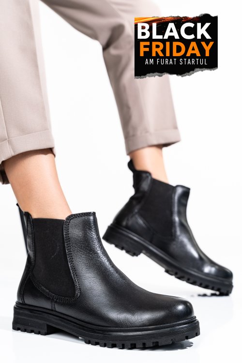 Ghete femei piele naturala negre 2s77yy0091201