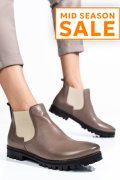 GHETE FEMEI PIELE NATURALA TAUPE 46-673-130