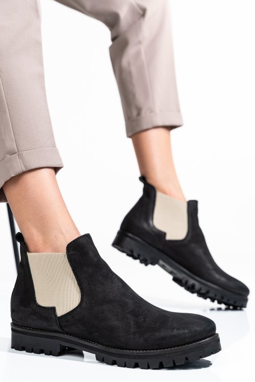 Ghete dama piele naturala bleumarin 46-673-130