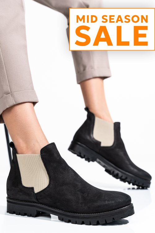Ghete dama piele naturala bleumarin 46-673-130