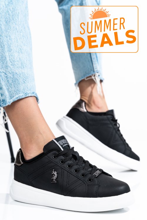 U.s. polo assn, pantofi sport black exxy