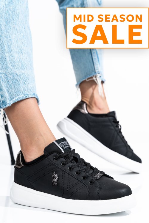 U.s. polo assn, pantofi sport black exxy