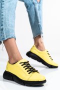 PANTOFI SPORT GALBENI PIELE NATURALA 3S77011B