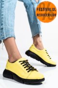 PANTOFI SPORT GALBENI PIELE NATURALA 3S77011B