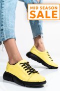 PANTOFI SPORT GALBENI PIELE NATURALA 3S77011B