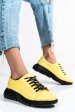 Pantofi sport galbeni piele naturala 3s77011b