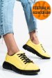 Pantofi sport galbeni piele naturala 3s77011b