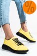 Pantofi sport galbeni piele naturala 3s77011b