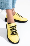 PANTOFI SPORT GALBENI PIELE NATURALA 3S77011B