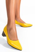 PANTOFI GALBENI PIELE NATURALA 5S77550