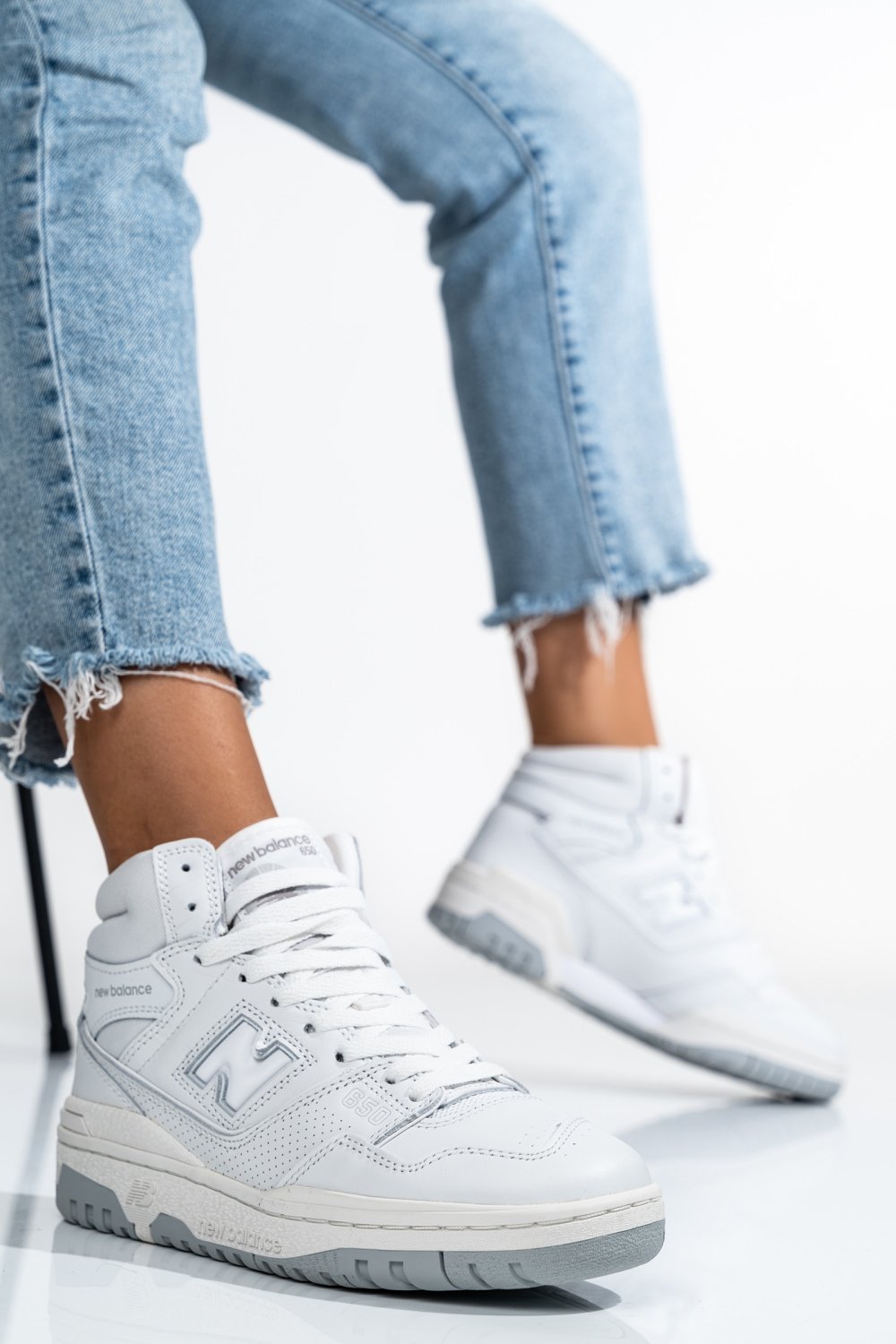 NEW BALANCE, PANTOFI SPORT WHITE BB650RWW