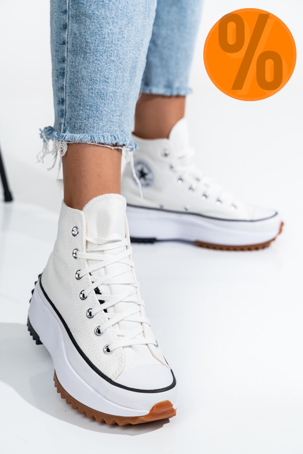 CONVERSE, SNEAKERS WHITE RUN STAR HIKE HI