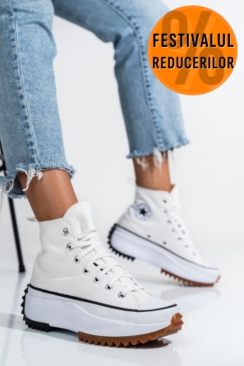 Converse, sneakers white run star hike hi