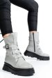 Ghete dama piele naturala gri 2s7722866np