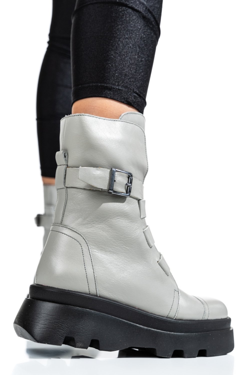 GHETE DAMA PIELE NATURALA GRI 2S7722866NP