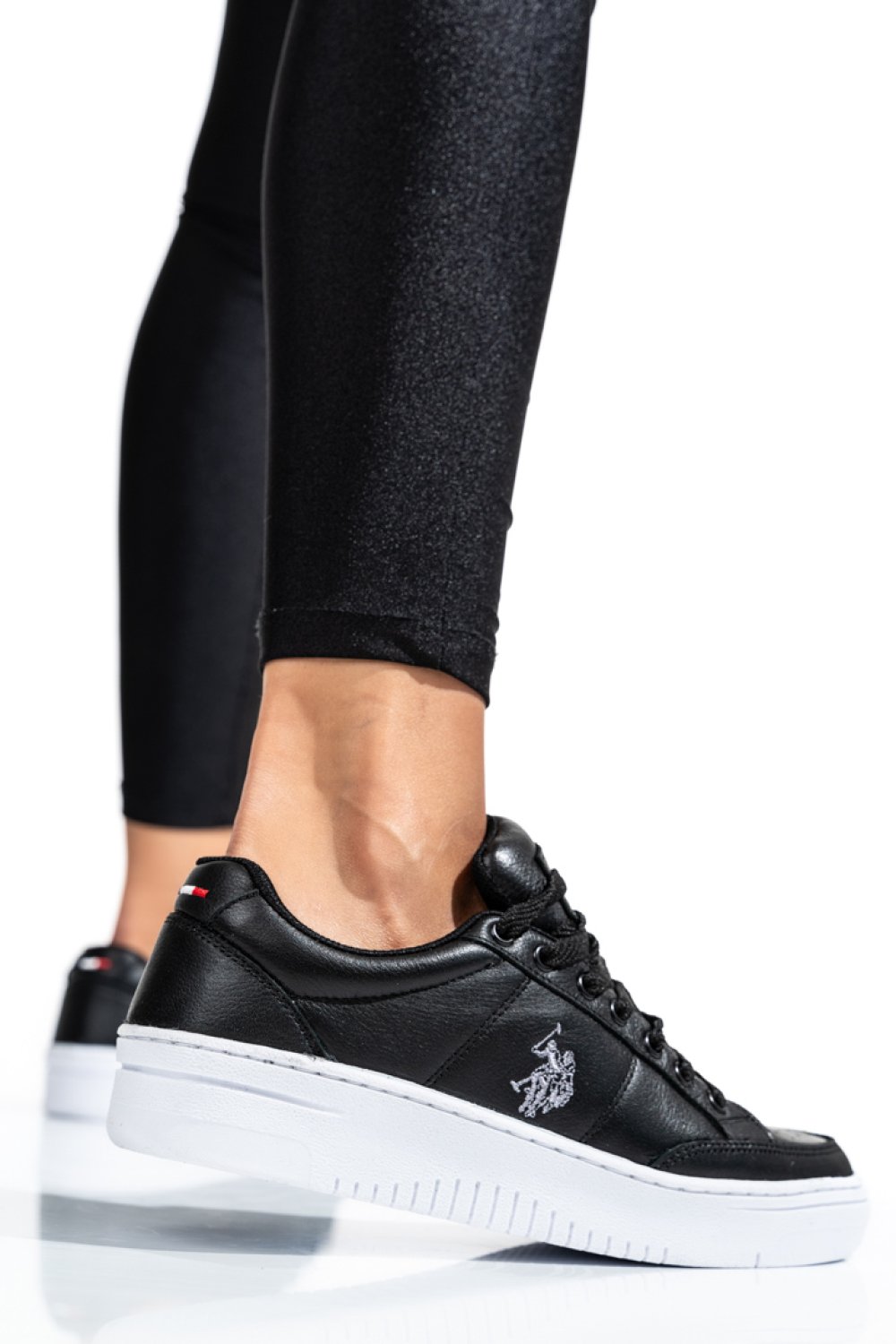 U.S. POLO ASSN, PANTOFI SPORT BLACK PIELE NATURALA VASILYY