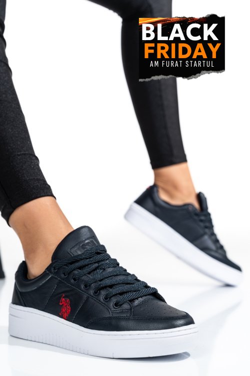 U.s. polo assn, pantofi sport navy piele naturala vasilyy