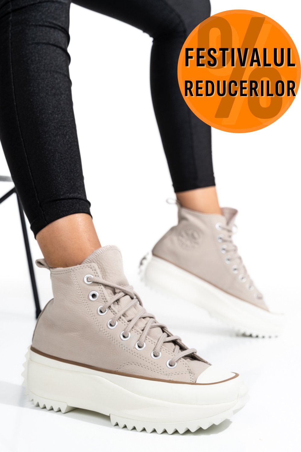 CONVERSE, SNEAKERS BEIGE RUN STAR HIKE HI