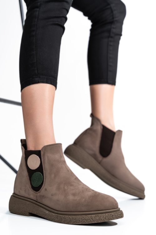 Ghete femei piele naturala taupe 2s7732-003nbk