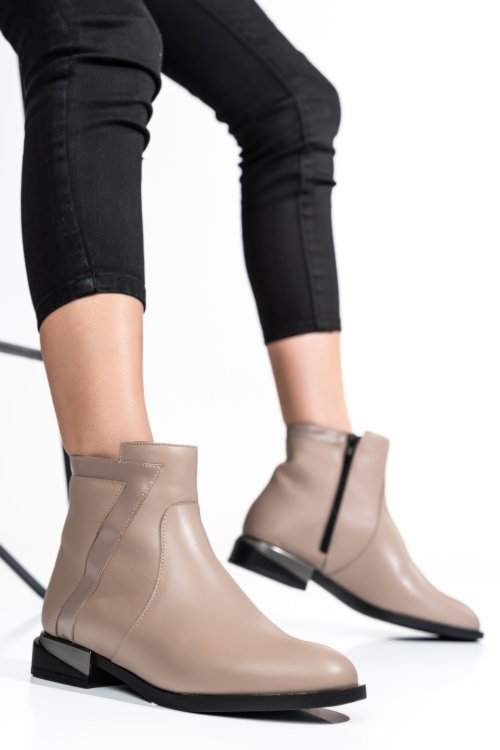 Ghete dama piele naturala bej 2s7732-006np-npk