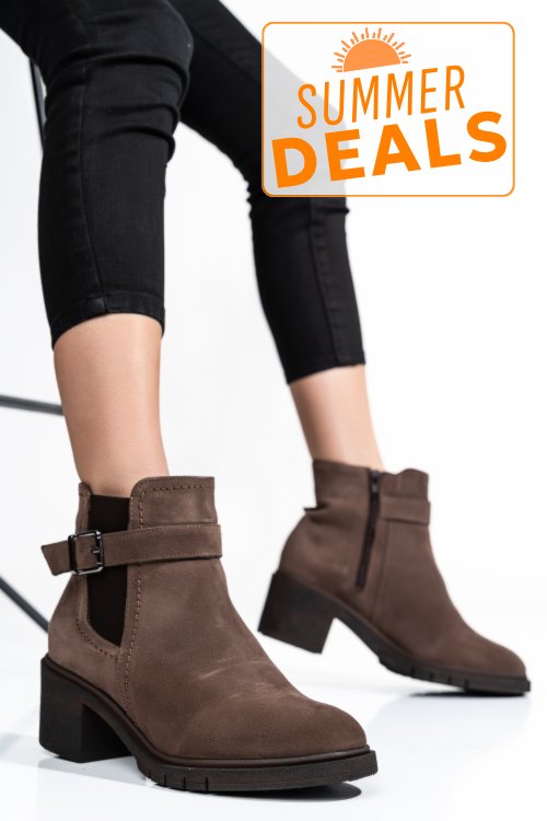 Ghete dama piele naturala taupe 2s7732-025sp