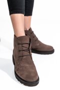 GHETE DAMA PIELE NATURALA INTOARSA TAUPE 2S7732-004SP