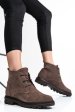 Ghete dama piele naturala intoarsa taupe 2s7732-004sp
