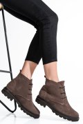 GHETE DAMA PIELE NATURALA INTOARSA TAUPE 2S7732-004SP