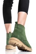 GHETE DAMA PIELE NATURALA INTOARSA KHAKI 2S7732-004SP