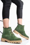 GHETE DAMA PIELE NATURALA INTOARSA KHAKI 2S7732-004SP
