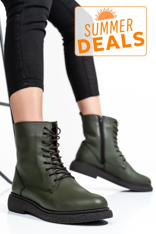 Ghete femei piele naturala khaki 2s7732-002sfl